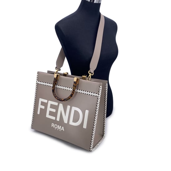 Fendi Leder-Einkaufstasche Sunshine - Image 2