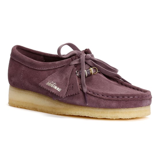 Clarks Originals Wallabee Suede Damen Lila Schuhe - Image 2