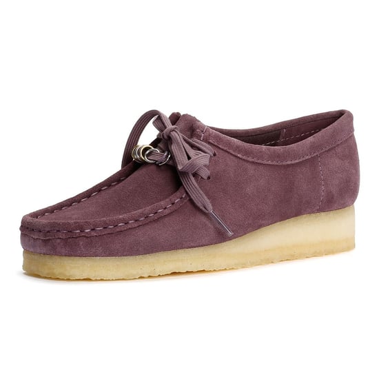 Clarks Originals Wallabee Suede Damen Lila Schuhe - Image 3