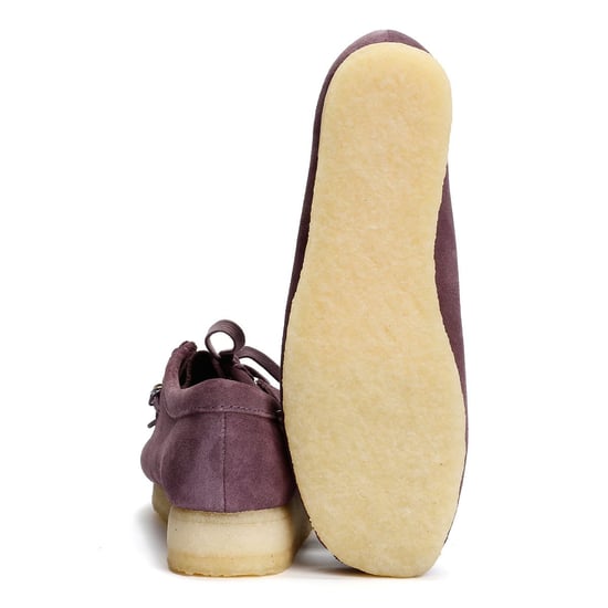 Clarks Originals Wallabee Suede Damen Lila Schuhe - Image 4