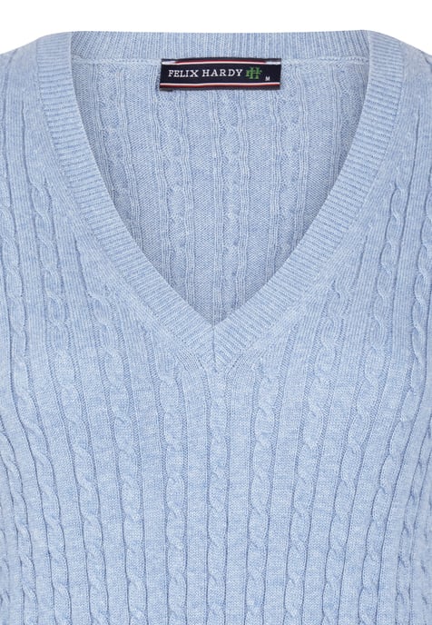 Pullover Kabelstrick-Pullover Mit V-Ausschnitt - Image 2