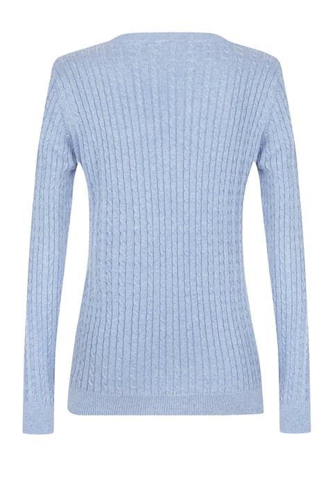 Pullover Kabelstrick-Pullover Mit V-Ausschnitt - Image 3