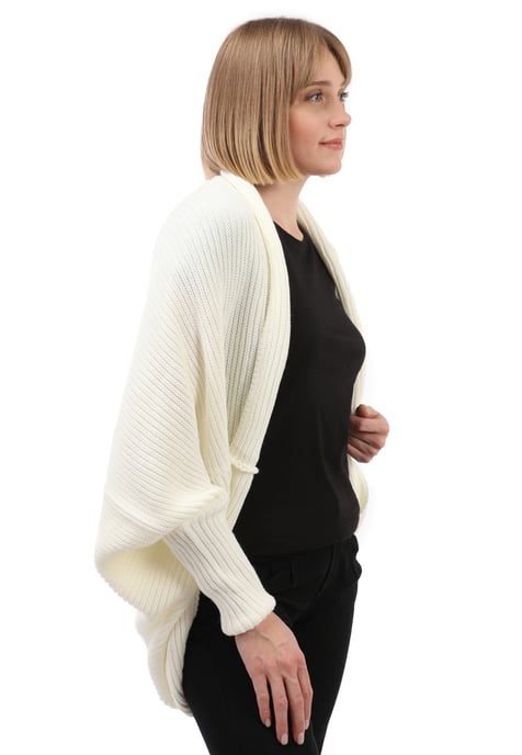 Strickjacke Langärmelige Strickjacke Aus Wollmischung Mit Fledermausärmeln - Image 3