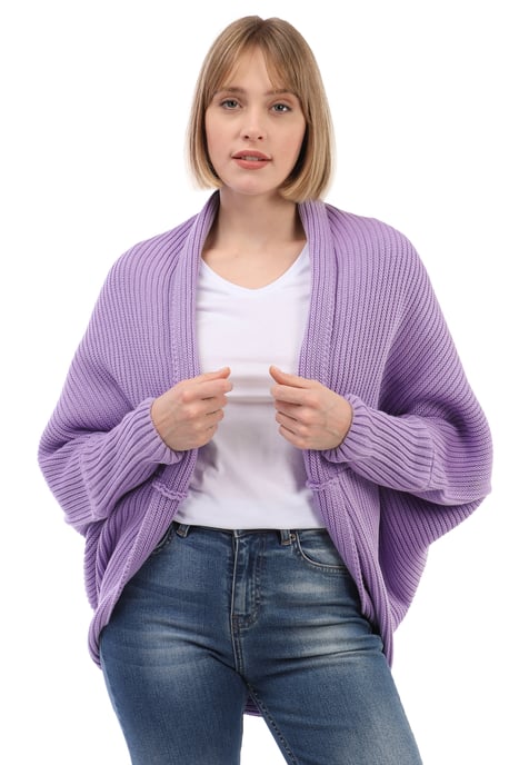 Strickjacke Langärmelige Strickjacke Aus Wollmischung Mit Fledermausärmeln - Image 1