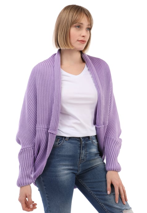 Strickjacke Langärmelige Strickjacke Aus Wollmischung Mit Fledermausärmeln - Image 2