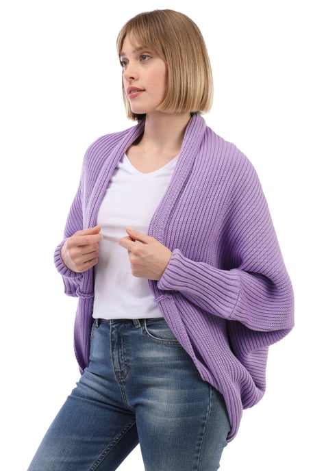 Strickjacke Langärmelige Strickjacke Aus Wollmischung Mit Fledermausärmeln - Image 3