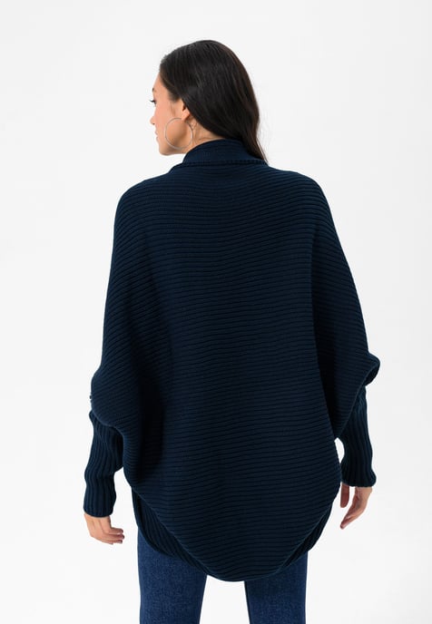 Strickjacke Langärmelige Strickjacke Aus Wollmischung Mit Fledermausärmeln - Image 4
