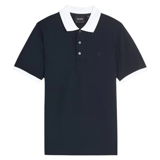 Lyle and Scott Herren Poloshirt SP2256 Kurzarm Superfeine Kontrast Baumwoll-Tee - Image 3