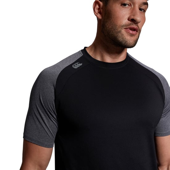 Canterbury - "Elite" T-Shirt für Herren - Training (Schwarz/Magnolie meliert) - Image 3