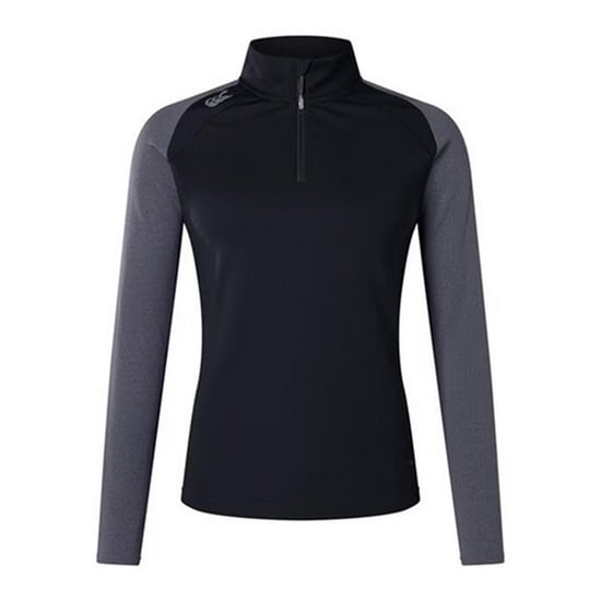Canterbury - "Elite" Base Layer Oberteil mit kurzem Reißverschluss für Damen (Schwarz/Magnet (Farbe) meliert) - Image 1