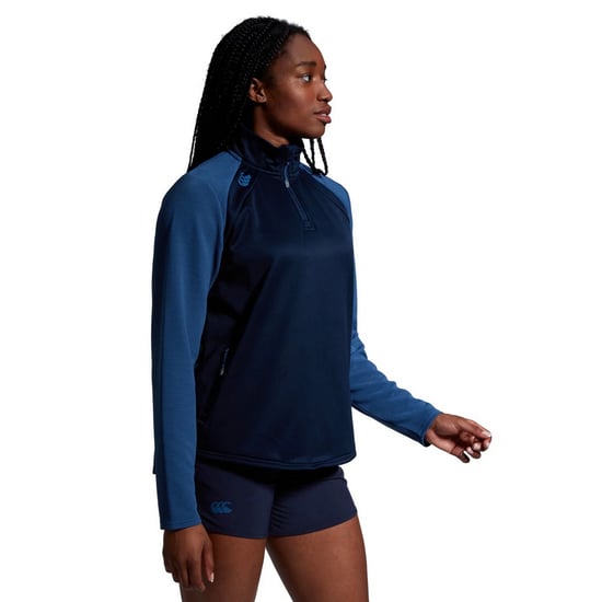 Canterbury - "Elite" Base Layer Oberteil mit kurzem Reißverschluss für Damen (Marine/wahres Marienblau meliert) - Image 3