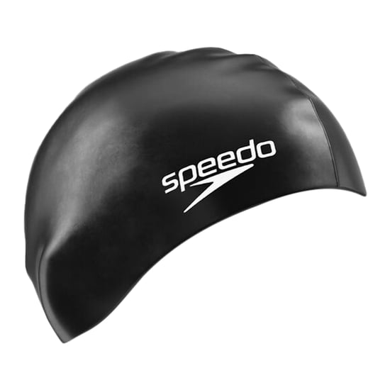 Speedo Unisex Silikon-Badekappe für langes Haar, für Erwachsene (Schwarz) - Image 3