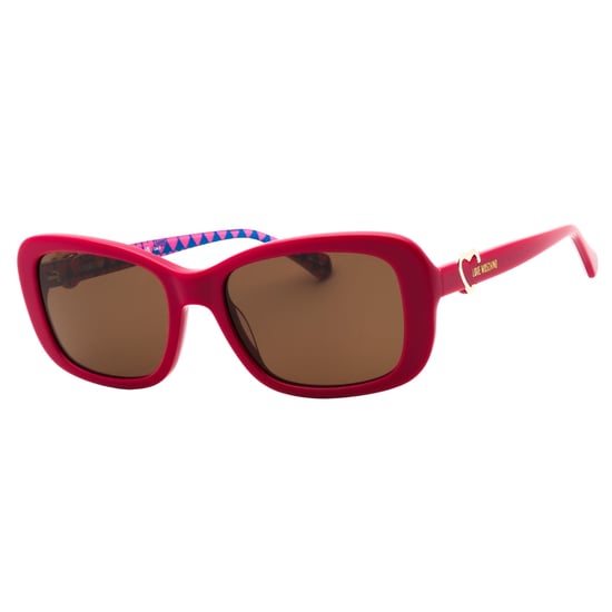 Love Moschino - Sonnenbrille Mit Fuchsiafarbenem Rahmen Und Braunen Gläsern - Image 2