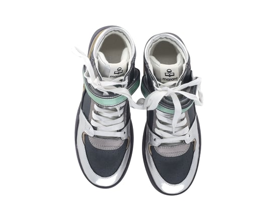 Isabel Marant Bresse Metallic Farbblock Hoch-Top Sneakers aus mehrfarbigem Leder - Image 5