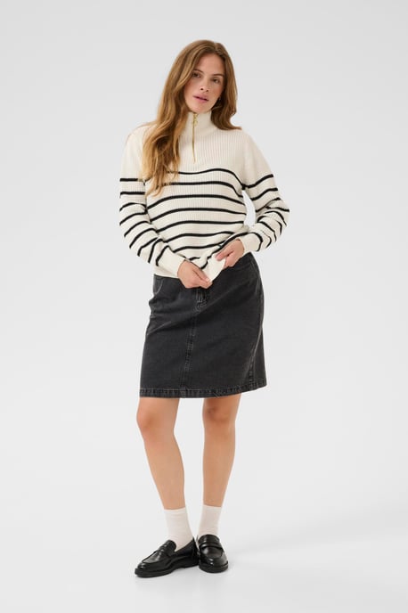 Strickpullover KAlioa Loose fit black offwhite - Image 2