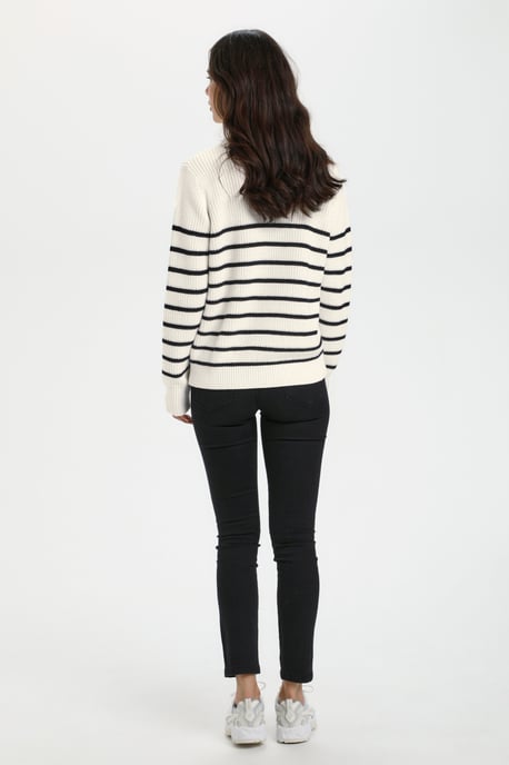 Strickpullover KAlioa Loose fit black offwhite - Image 3