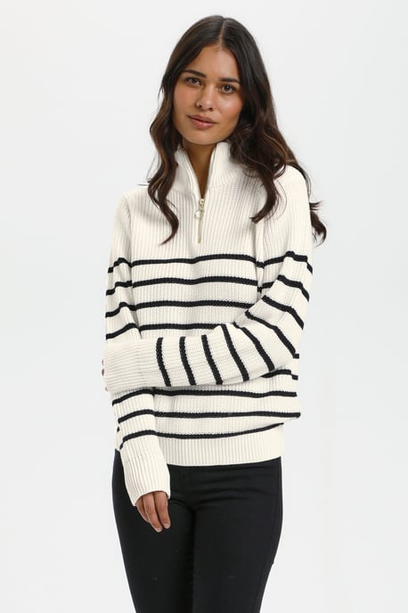 Strickpullover KAlioa Loose fit black offwhite - Image 5