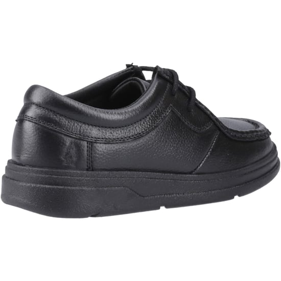 Hush Puppies Ronan Mocc Leder Jungen Schwarze Mokassin Schuhe - Image 2
