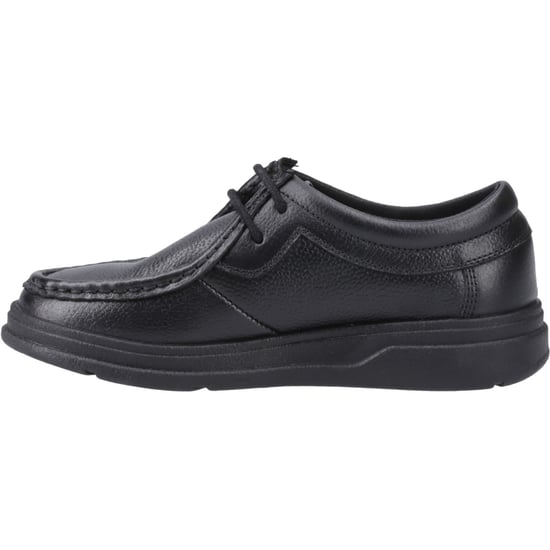Hush Puppies Ronan Mocc Leder Jungen Schwarze Mokassin Schuhe - Image 4