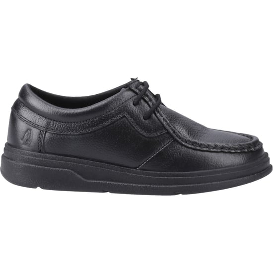 Hush Puppies Ronan Mocc Leder Jungen Schwarze Mokassin Schuhe - Image 5