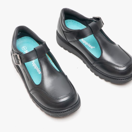 Hush Puppies Kerry Senior Mädchenschuhe Aus Schwarzem Leder - Image 2