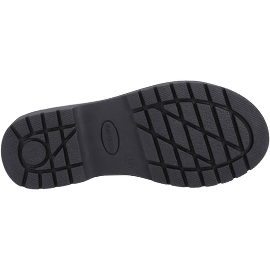 Hush Puppies Lydia Patent Senior Mädchenschwarze Slipper Aus Leder - Image 3
