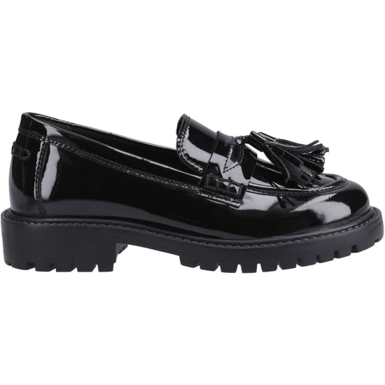 Hush Puppies Abigail Patent Senior Mädchenschwarze Slipper Aus Leder - Image 5