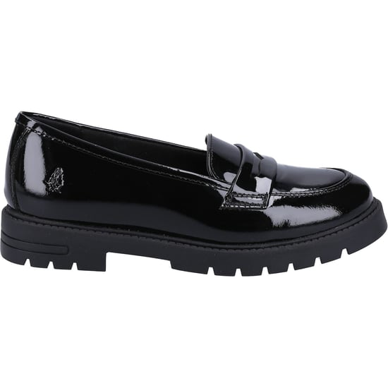 Hush Puppies Hazel Patent SNR Mädchenschwarze Slipper Aus Leder - Image 4
