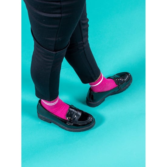 Hush Puppies Hazel Patent SNR Mädchenschwarze Slipper Aus Leder - Image 6