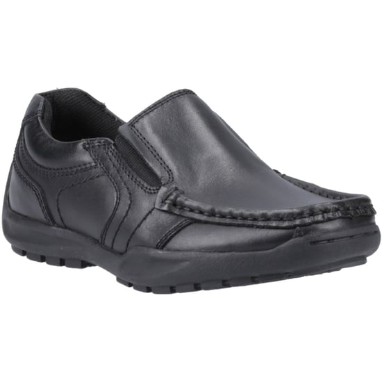 Hush Puppies Morgan Lederslipper In Schwarz Für Jungen - Image 1