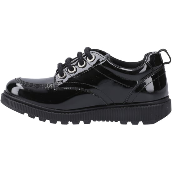 Hush Puppies Keeley Mädchenschuhe Aus Schwarzem Leder Mit Schnürung - Image 4