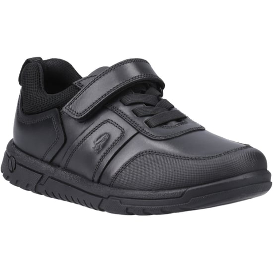 Hush Puppies Sutton Bungee Die Schwarzen Schnürschuhe Für Jungen Aus Leder - Image 1