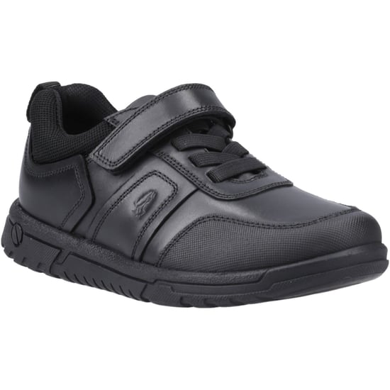 Hush Puppies Sutton Bungee Die Schwarzen Schnürschuhe Für Jungen Aus Leder - Image 1