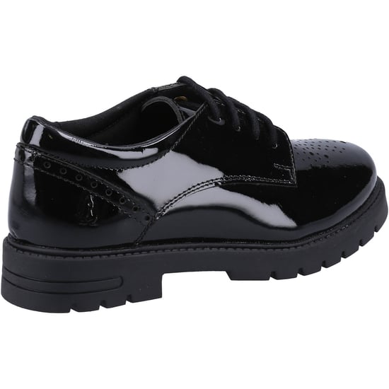 Hush Puppies Jayne Patent SNR Mädchenschuhe Aus Schwarzem Leder Mit Schnürung - Image 2