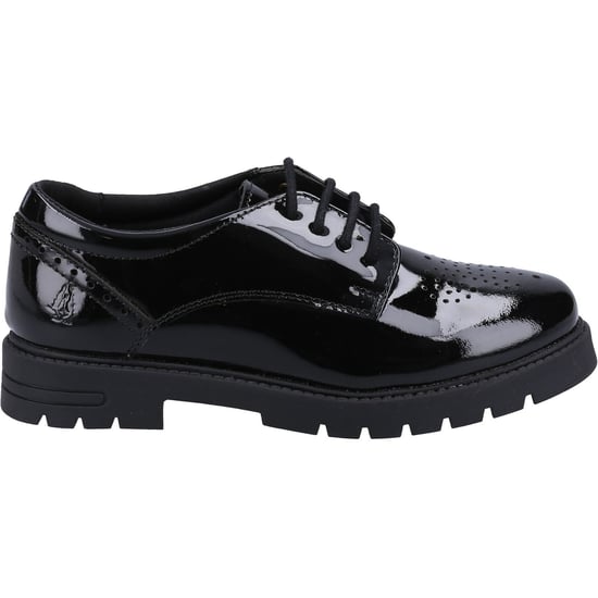 Hush Puppies Jayne Patent SNR Mädchenschuhe Aus Schwarzem Leder Mit Schnürung - Image 4