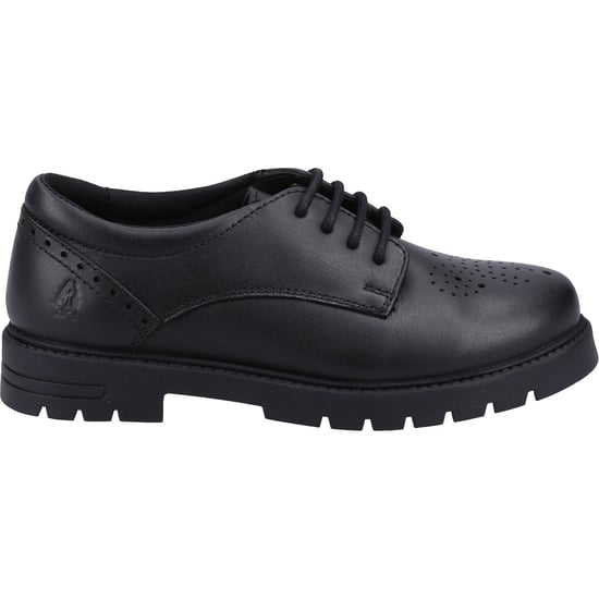 Hush Puppies Jayne Lace Up SNR Mädchenschuhe Aus Schwarzem Leder Mit Schnürung - Image 4