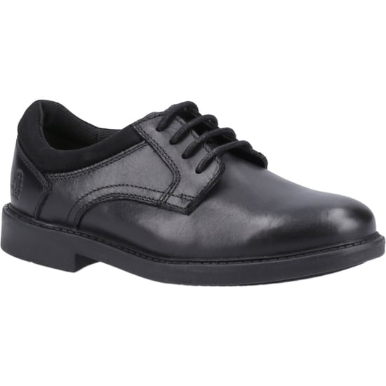 Hush Puppies Tommy Senior Lederschuhe Für Jungen In Schwarz - Image 1