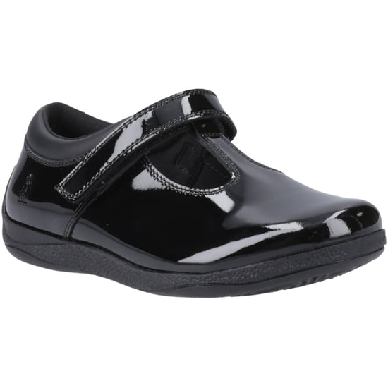 Hush Puppies Caitlin T-Bar Mädchenschuhe Aus Schwarzem Leder - Image 1