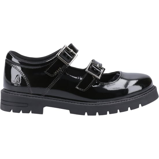 Hush Puppies Ella Patent Senior Mädchenschuhe Aus Schwarzem Leder - Image 5