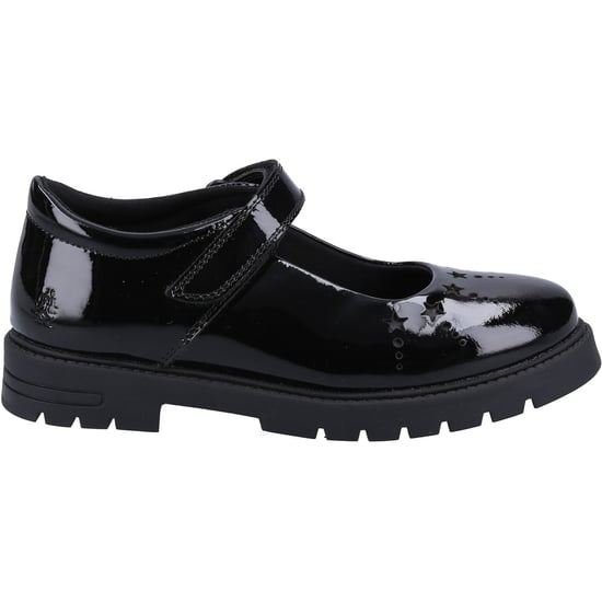 Hush Puppies Sabrina Patent SNR Mädchenschuhe Aus Schwarzem Leder - Image 4