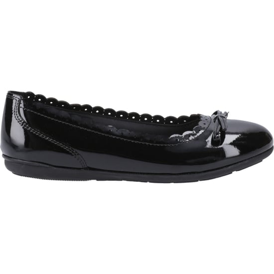 Hush Puppies Lillie Ballerina Patent Mädchenschwarze Ballettschuhe Aus Leder - Image 5