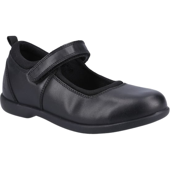Hush Puppies Bianca SNR Mädchenschuhe Aus Schwarzem Leder - Image 1