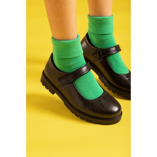 Hush Puppies Sabrina Junior Mädchenschuhe Aus Schwarzem Leder - Image 6
