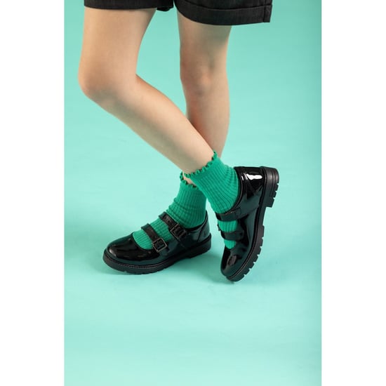 Hush Puppies Ella Patent Junior Mädchenschuhe Aus Schwarzem Leder - Image 6