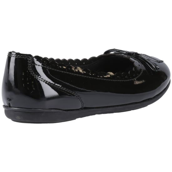 Hush Puppies Lillie Ballerina Patent Mädchenschwarze Ballettschuhe Aus Leder - Image 2