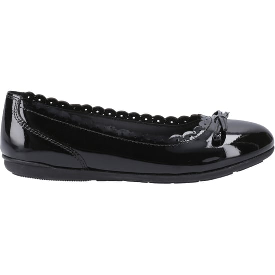 Hush Puppies Lillie Ballerina Patent Mädchenschwarze Ballettschuhe Aus Leder - Image 4