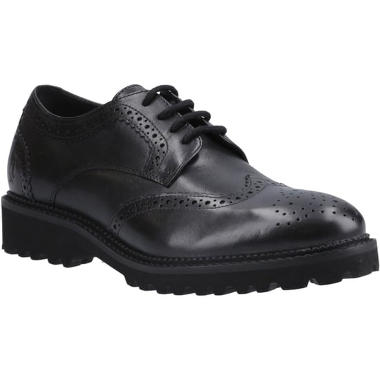 Hush Puppies Gabi Lace Up Mädchen Brogues Aus Schwarzem Leder - Image 1