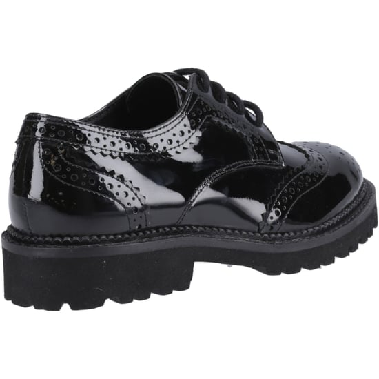 Hush Puppies Gabi Lace Up Mädchen Brogues Aus Schwarzem Leder - Image 2