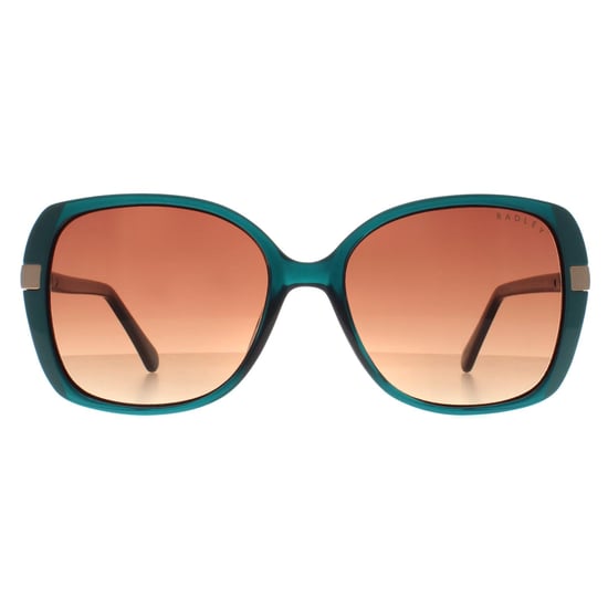 Radley Morwenna 107 glänzende Sonnenbrille mit grünem Kristall und braunem Farbverlauf - Image 1