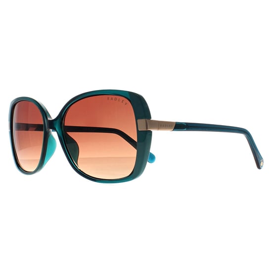 Radley Morwenna 107 glänzende Sonnenbrille mit grünem Kristall und braunem Farbverlauf - Image 2